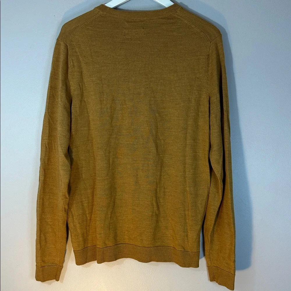 Apt. 9 men's merino wool blend crewneck sweater in a mustard yellow size L
